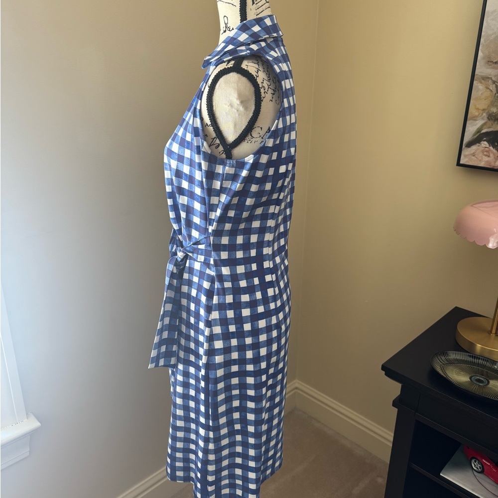 Talbots Blue and White Gingham Dress - Picture 6 of 8